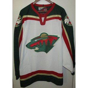 NHL Pro Player Minnesota Wild Embroidered Patches Men's Hockey Jersey 52